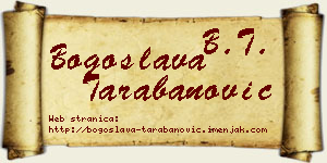 Bogoslava Tarabanović vizit kartica